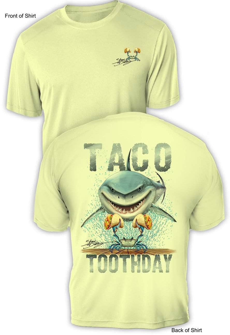 Taco Toothday - UV Sun Protection Shirt - 100% Polyester - Short Sleeve UPF 50